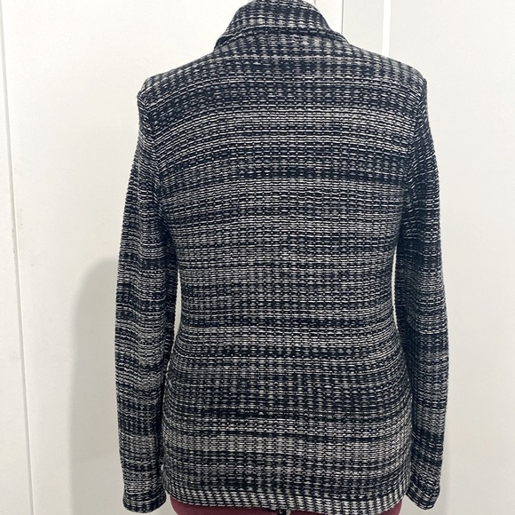 Chaps Black and White Mixed Patterned Sweater / Jacket |Size Small - Picture 5 of 10